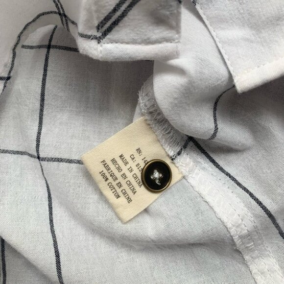 Anthropologie Ash and Ember Button Down Shirt Collared Paid Western Size Small - Picture 12 of 16